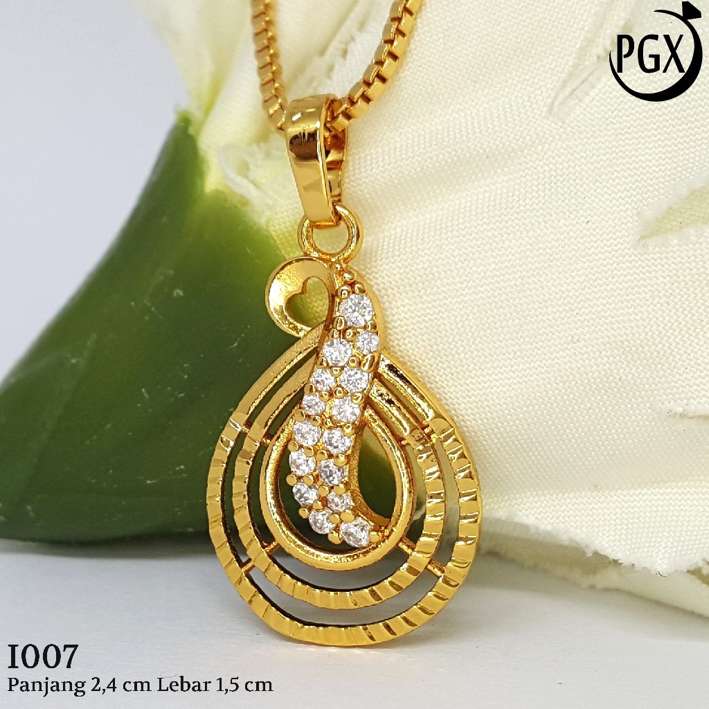 PGX Liontin Kalung Xuping Wanita Aksesoris Fashion Perhiasan Lapis Emas  - I007