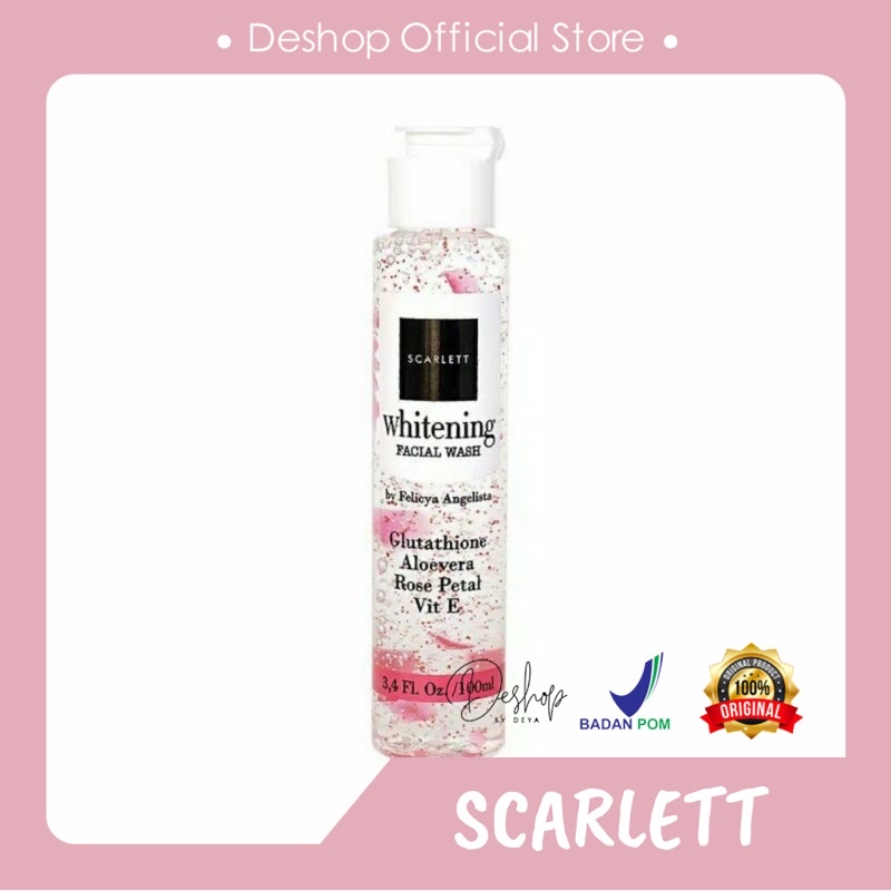 BPOM - Scarlett Whitening Facial Wash / Pembersih Wajah Normal Oily