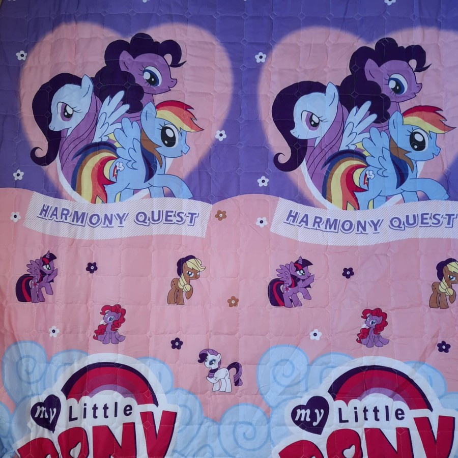 Sprei Waterproof Anti Air Ompol Motif Karakter Size 180x200-Little Ponny