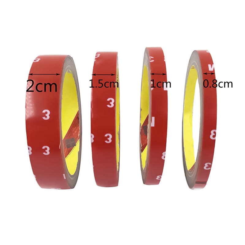 3m Auto Car Foam Double Sided Attachment Tape 10mm Panjang Double faced Acrylic Foam Tape Auto Khusus Spons Puffs Lem Mobil Decals Dekorasi