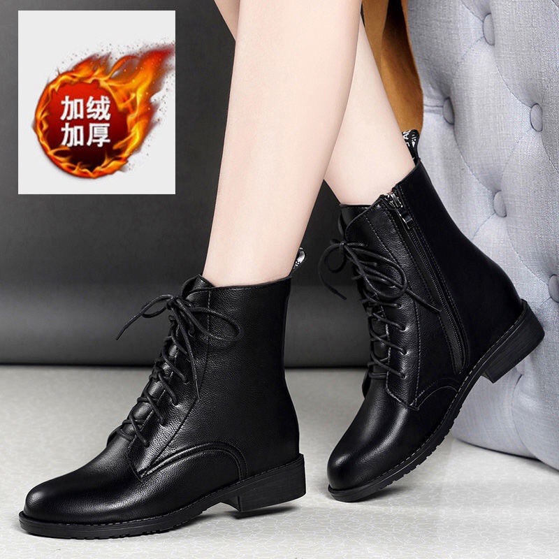 BT54 SEPATU BOOTS IMPORT WANITA KOREA BRITISH INGGRIS PERANCIS ZIPPER VELVET HANGAT