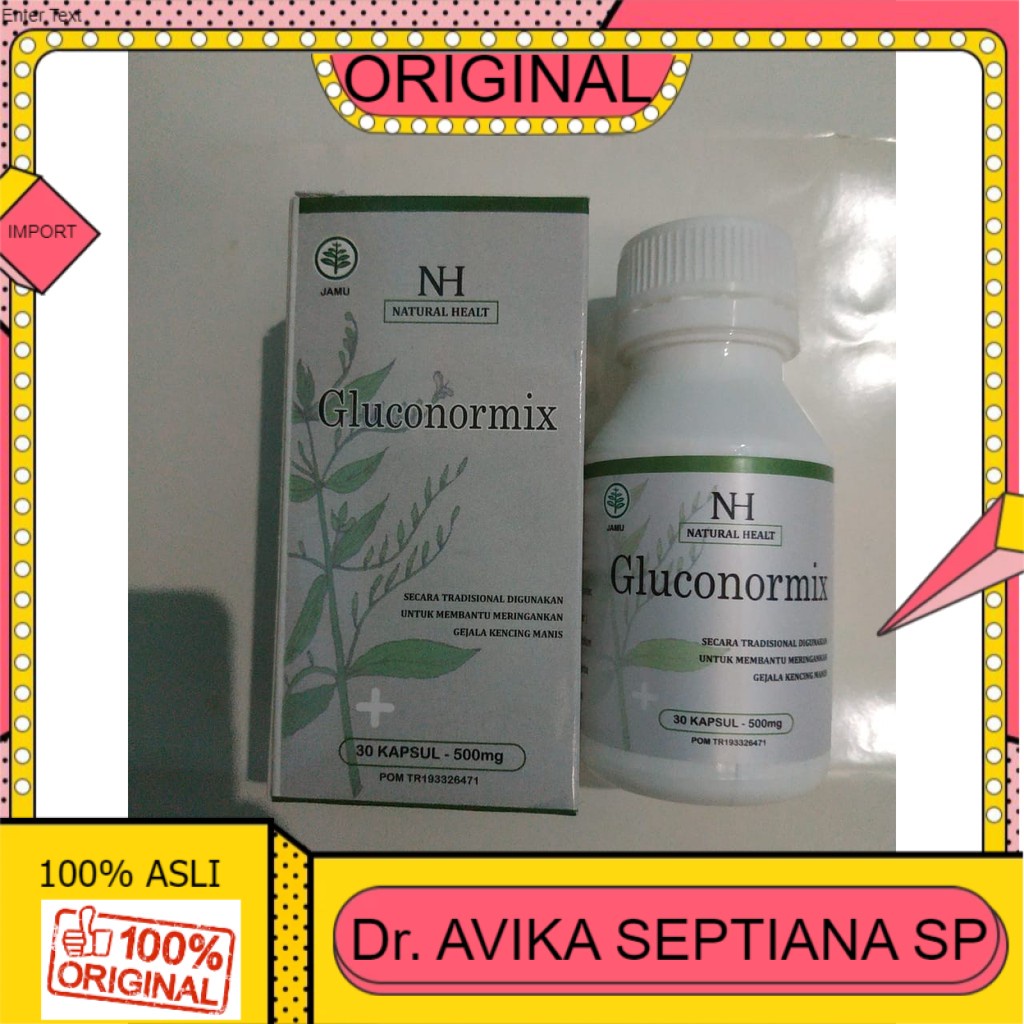 

100% ASLI OBAT GLUCONORMIX ASLI - OBAT DIABETES - OBAT KENCING MANIS - BAYAR DITEMPAT