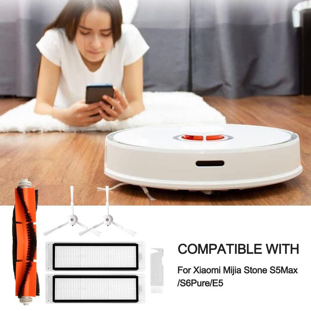 Solighter Robot Vacuum Cleaner Aksesori Sikat Utama Kain Pel Hepa Filter Dustbin Filter Sikat Samping