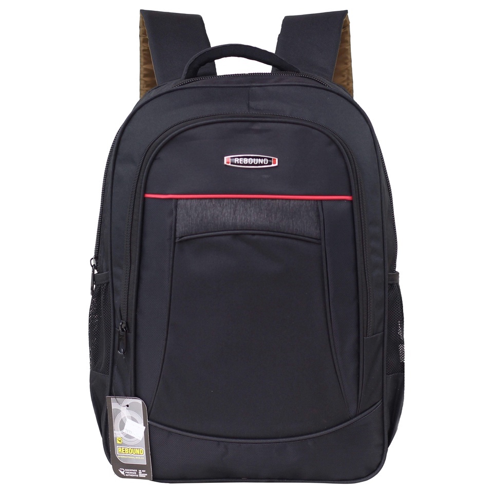 Obral Tas Backpack Pria SMP SMA Cowok Ransel Gendong Hitam Polo Berkualitas