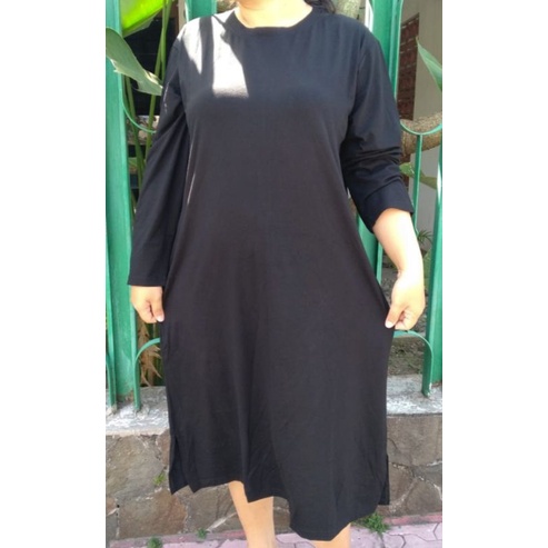 (LD 120cm, LD 140cm) BIGSIZE DRESS JUMBO DRESS LENGAN PANJANG JUMBO