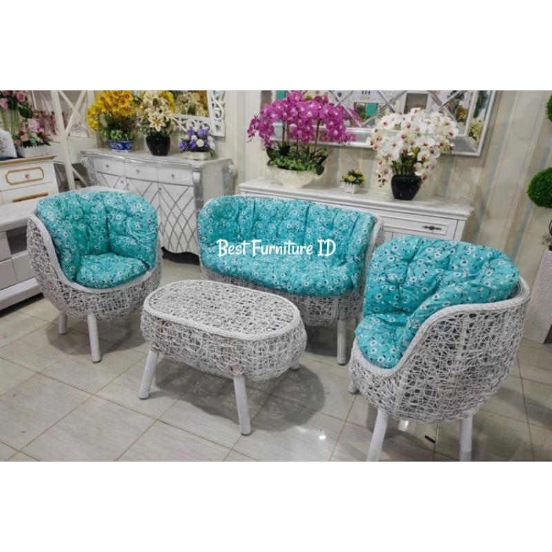 Set Meja Kursi Tamu Brekele Rotan Sintetis (BELUM ONGKIR)