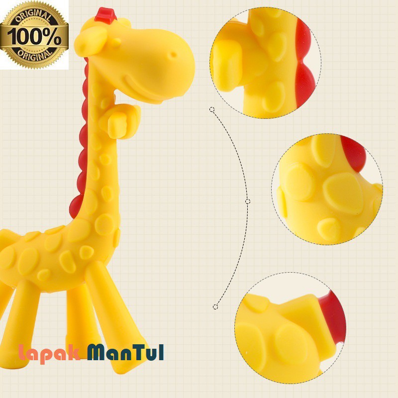 LM-0028 Mainan Gigitan Bayi Model Jerapah - Teether Giraffe - Gigitan Jerapah BPA FREE