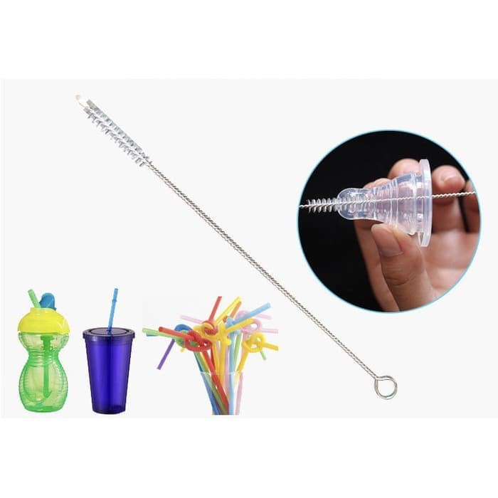 Sikat Pembersih Sedotan Stainless Brush Straw Sikat Pembersih Dot Anak 17 Cm - Kabakids Store