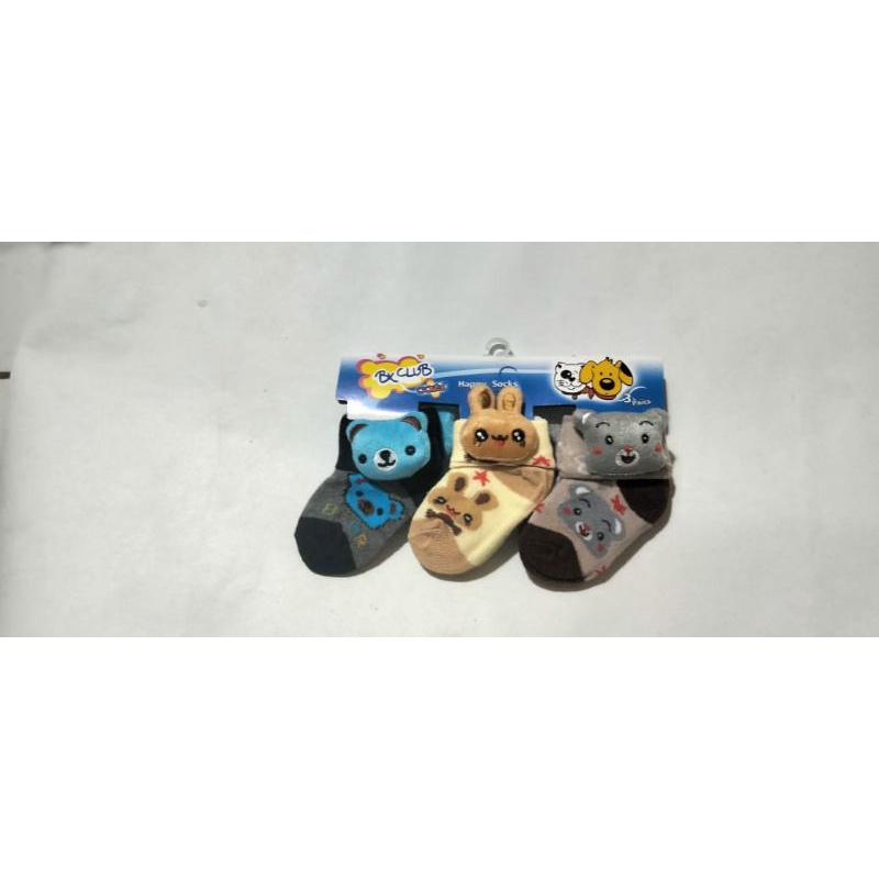 KAOS KAKI BAY 0-9 BULAN BONEKA SAMPING MOTIF LUCUI/BEBY BONEKA LUCU ISI 6 PASANG