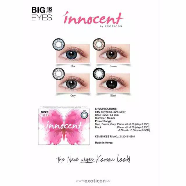 SOFTLENS INNOCENT SOL DIAMETER  16mm