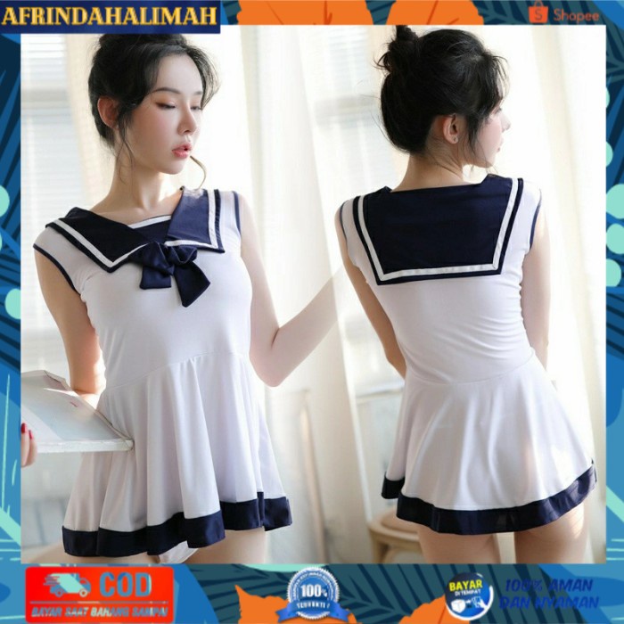 

[TERBARU] Sexy Lingerie Kostum Set Uniform School Student78