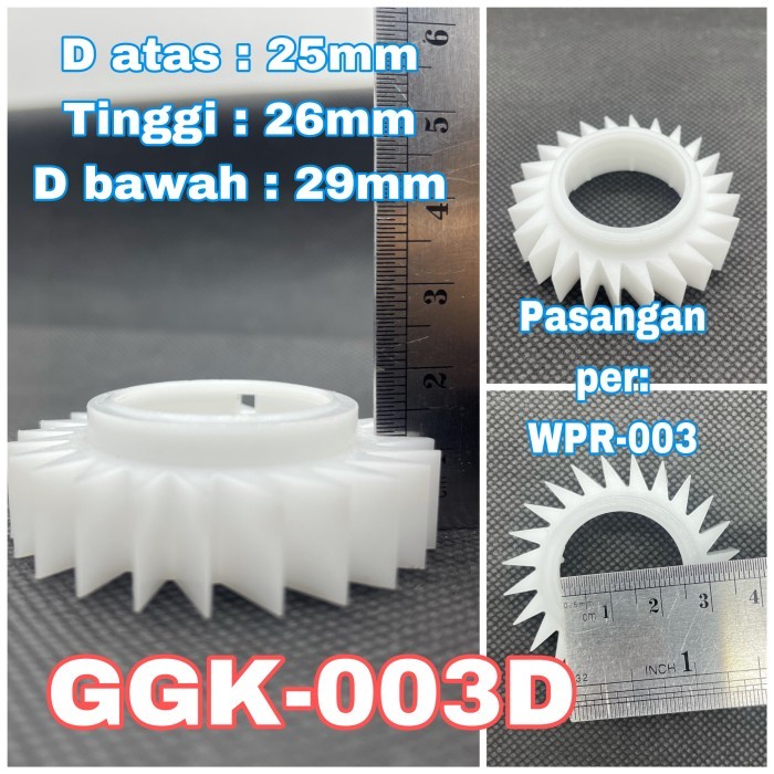 Plastik gear gearbox mesin cuci 1 tabung GGK-033D