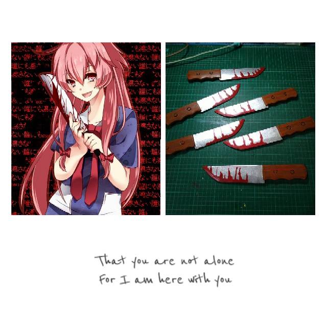 Pisau Property Cosplay Yuno Gasai / Kobeni Chainsaw