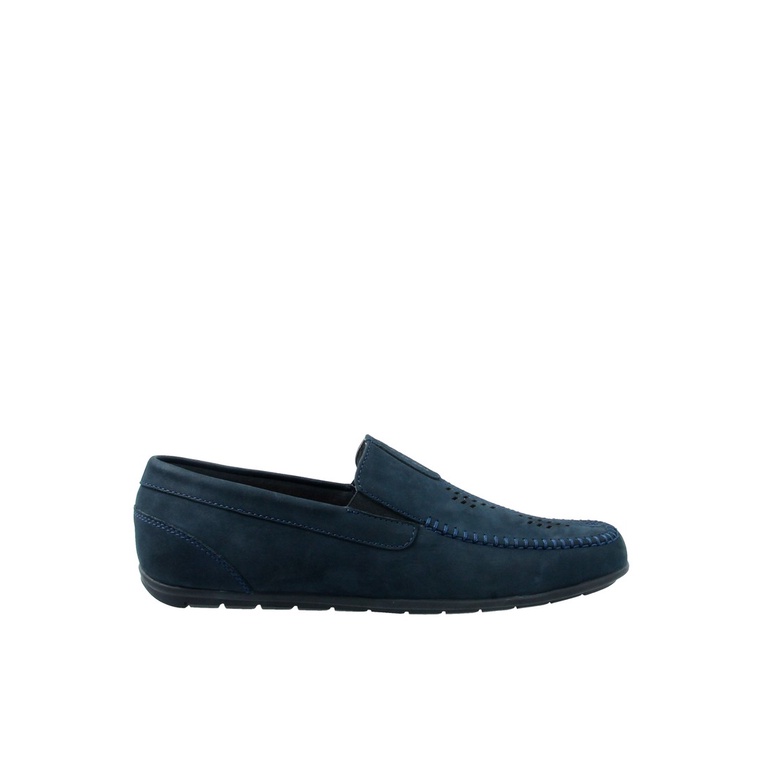 SEPATU PANSUS PAKALOLO PRIA ORIGINAL LOAFER KULIT ASLI BIRU NAVY PB03