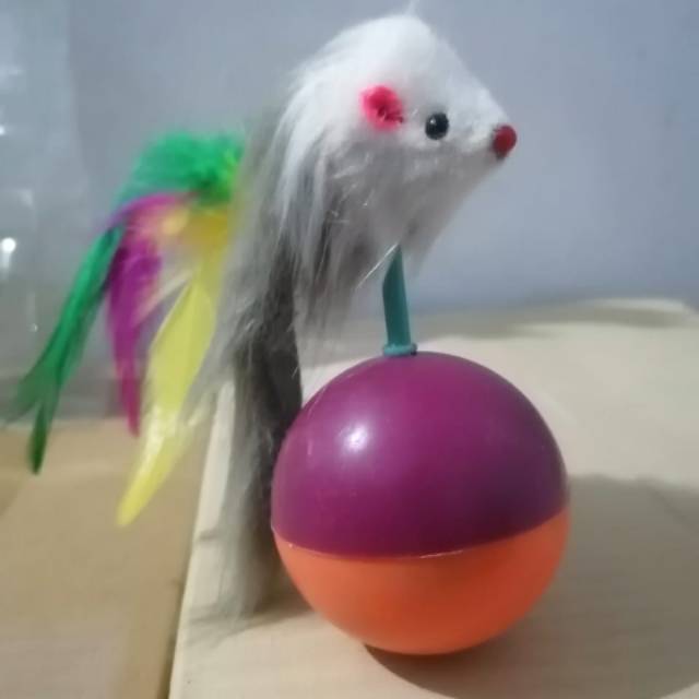 Mainan kucing bola tikus bola goyang - cat toy