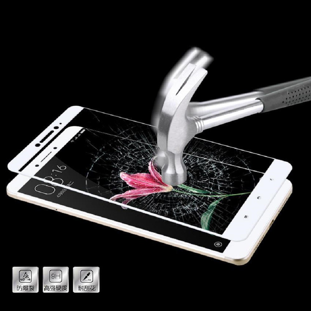 Tempered Glass Xiaomi Mi Note 2 Full Colour Bagian Depan Anti Gores Kaca Screen Protector Full Curve