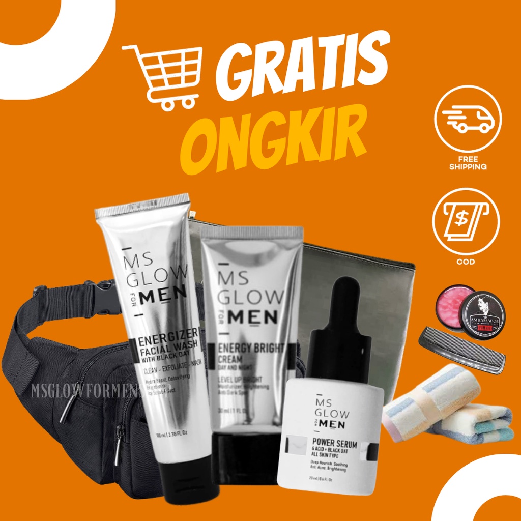 MS GLOW FOR MEN SKINCARE FOR MEN PAKET BASIC 3IN1 / SKINCARE PRIA ORIGINAL BPOM / MS GLOW MEN COMPLE