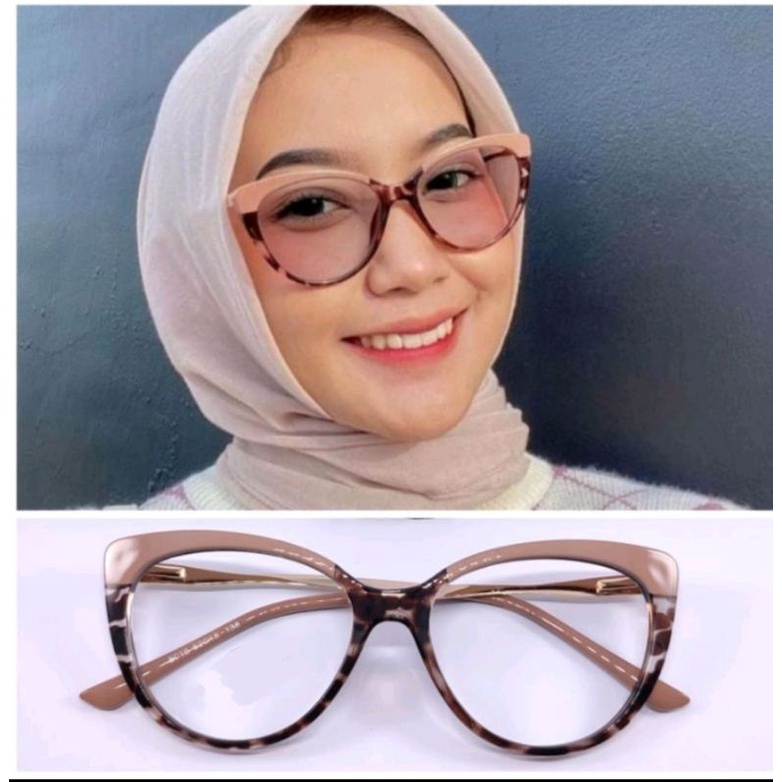 kacamata minus atau normal paket lensa photocromic  frame cat Eye