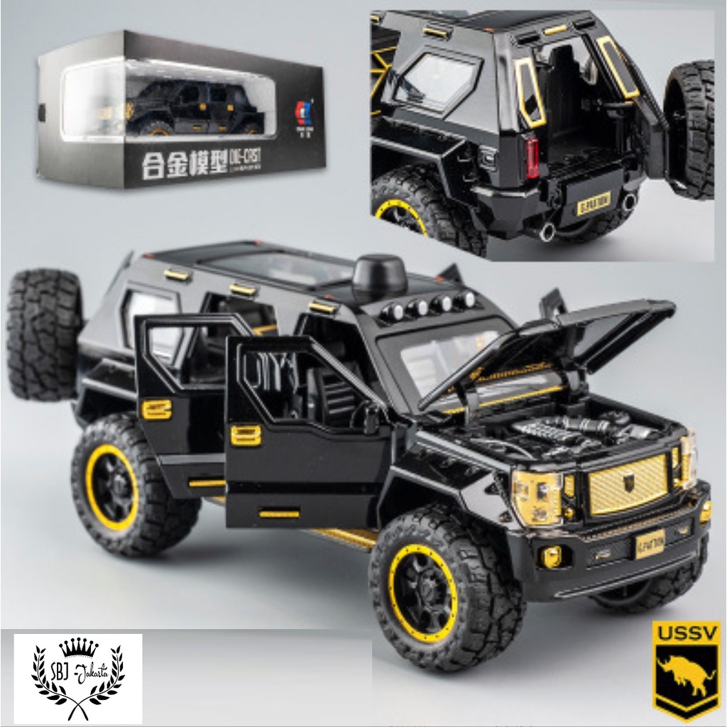 DIECAST MINIATUR MOBIL G PATTON SUV JEEP SKALA 1:24 UKURAN BESAR