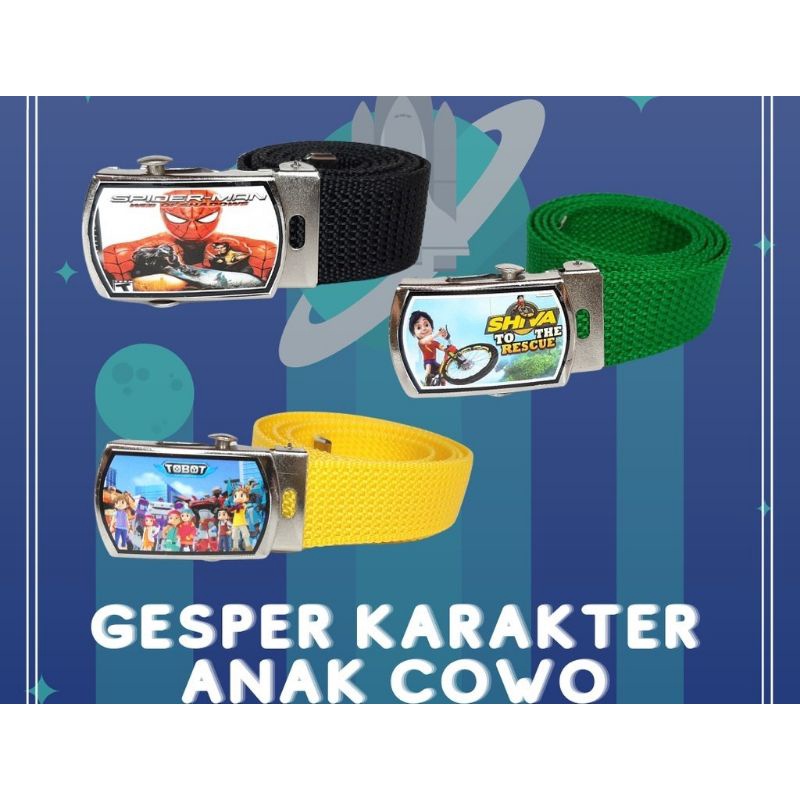 Gesper Anak Sekolah TK / Ikat Pinggang Anak - Anak / Gesper Karakter Anak