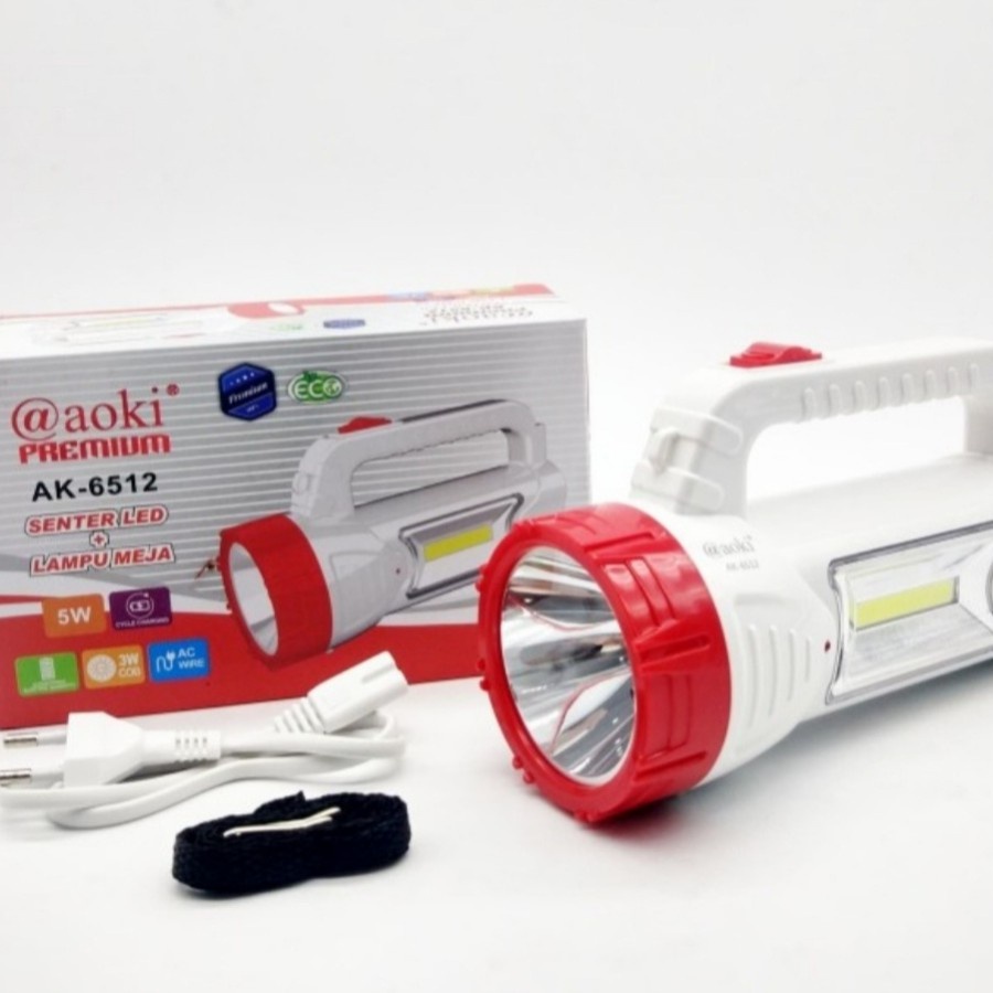 AOKI AK 6512 SENTER LED JUMBO CAS SENTER TENTENG EMERGENCY ORIGINAL