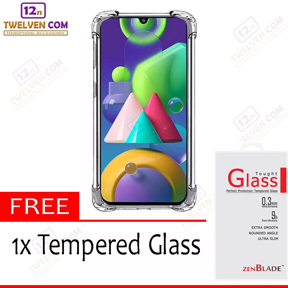 Case Anti Shock Anti Crack Softcase Samsung M21 / M30s - Free Tempered Glass