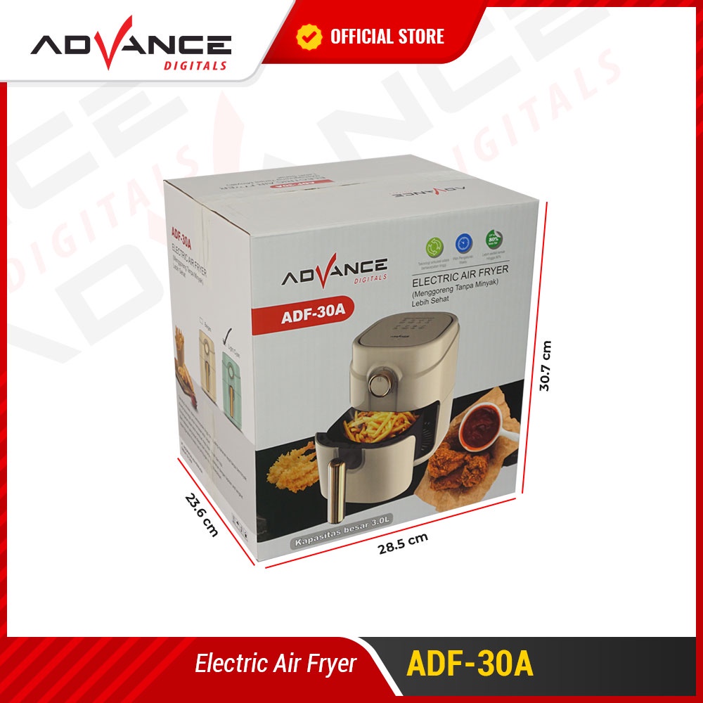 Advance Air Fryer ADF-30A Air Fryer Listrik Hemat Listrik Menggoreng Tanpa Minyak