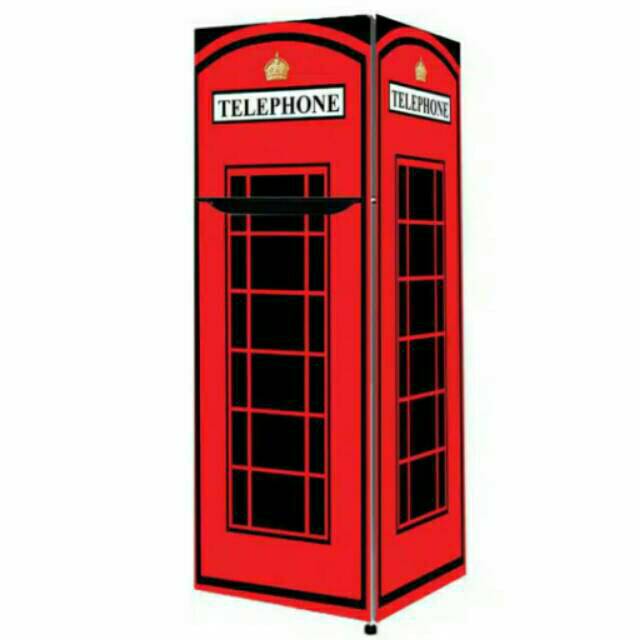 stiker kulkas 2pintu full body