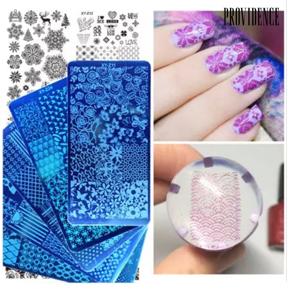 Providence Stempel / Cap Kuku Motif Natal Untuk Nail Art / Manicure Diy