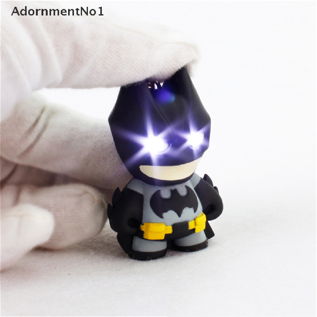 (AdornmentNo1) Gantungan Kunci Bentuk Batman Dengan Lampu Senter Led + Suara