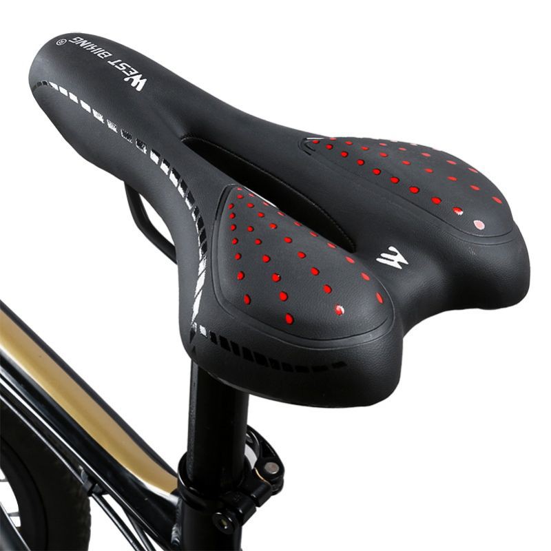 West Biking Jok Sadel Sepeda Empuk Bike Saddle Silicone Gel Cushion PU Leather