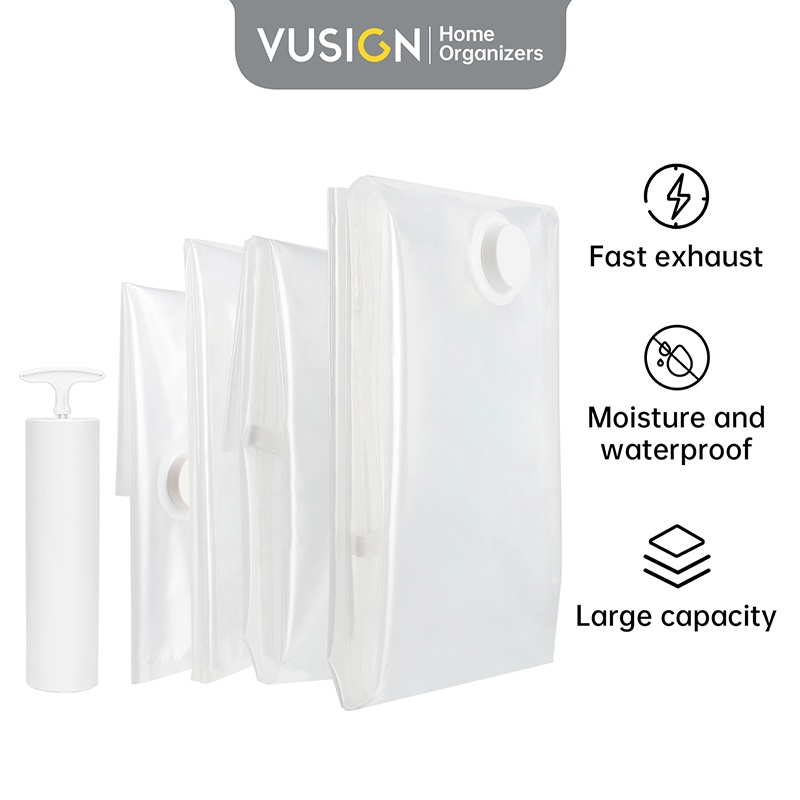 Vusign Vacuum Compression Bag / Kantong Plastik Vakum Transparan Anti Air VS58X Image 2