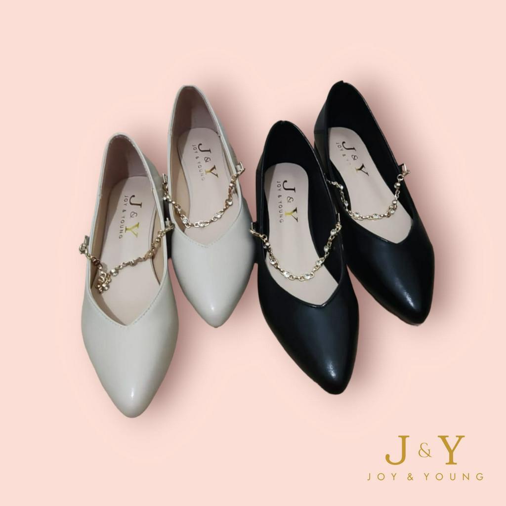 [J&amp;Y] [JOY &amp; YOUNG] [LC] 1440 Sepatu wanita heels 6622 dwi fungsi bisa kerja bisa fashion CANTIK ELEGAN sepatu hak tali bisa lepas impor