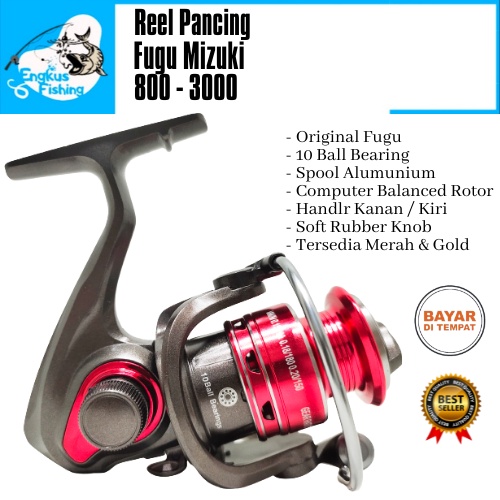 Reel Pancing Fugu Katan Mizuki 800-3000 (10 Bearing) Spool Alumunium Murah