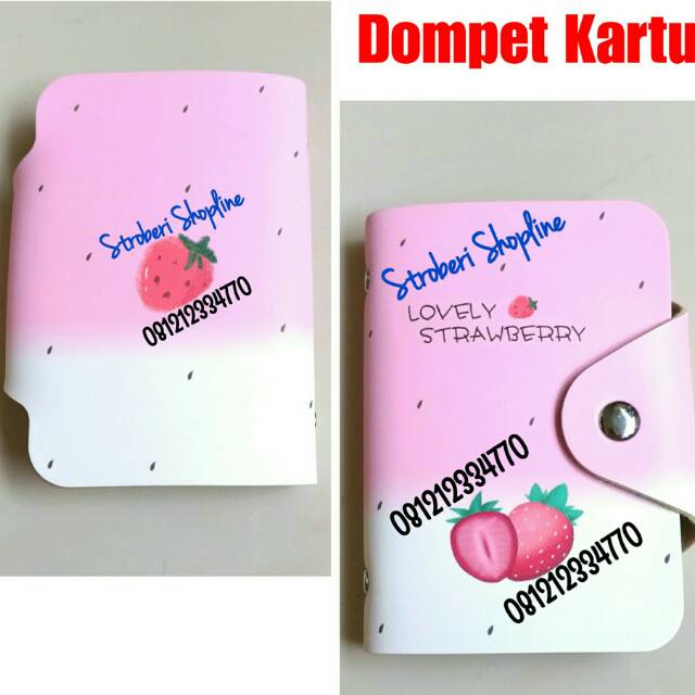 Dompet Kartu Strawberry