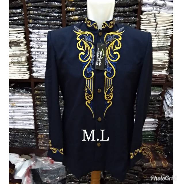 Jasko Motif Batik Sentani | M L XL | Jasko Warna Navy | Jasko Murah | Jaskoko Murah | Jasko Al Wafa