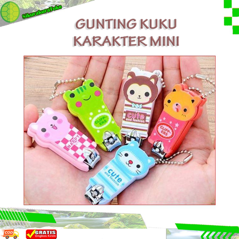 (SKR) Gunting Kuku Karakter Mini Lucu / Cute Nail Clipper Menicure Pedicure / Nail Souvenir