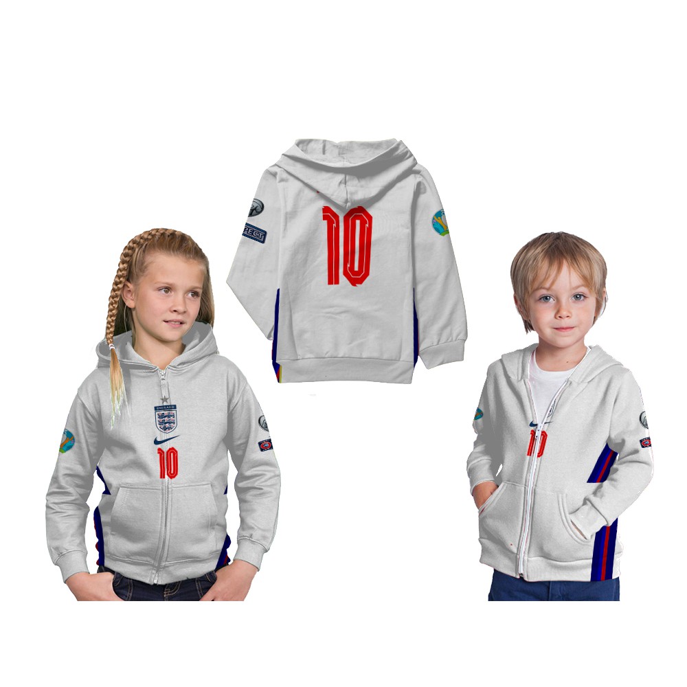 Jaket Hoodie Anak England Inggris Euro 2020 2021 UEFA Fullprint Custom