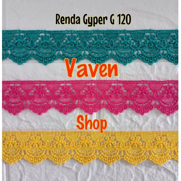 Renda Gyper 3,5 cm G120 Ecer 1 yard