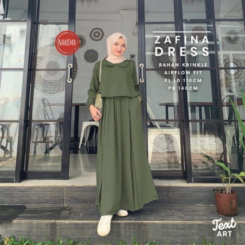 ZAFINA DRESS #GAMIS CRINKLE AIRFLOW PREMIUM