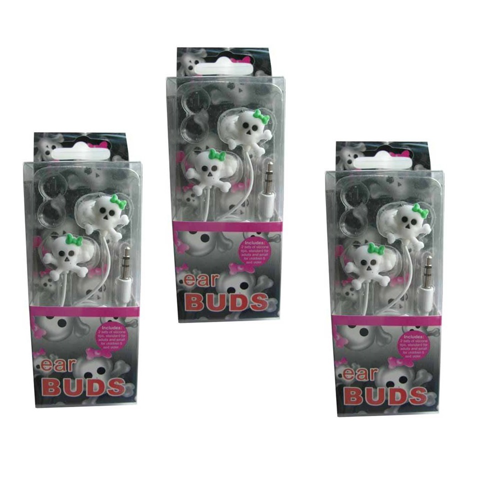 earphone stereo karakter skull Earphone CT-45 Tengkorak - 56920