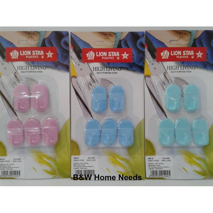 HANGER HOOK LION STAR HK 2 (SET 5 PCS) 0,5 KG / GANTUNGAN BAJU PAKAIAN