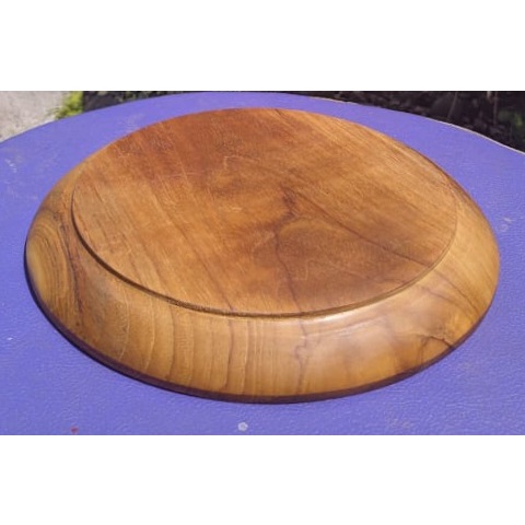 piring ceper/liuk/bulat 25cm kayu jati