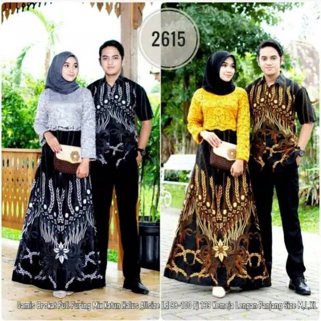 COUPLE 2615 BAJU BATIK SARIMBIT FASHION WANITA BUSUI BAJU BROKAT BAJU BATIK KEKINIAN MURAH WANITA