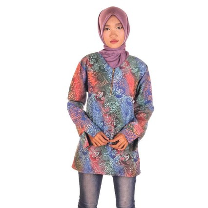 Blus Batik Cap Pelangi