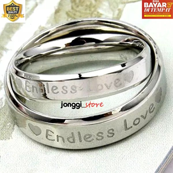 cincin ukir love motif lovecincin titanium cincin import tidak karat cincin modis wanita pria couplean satuan