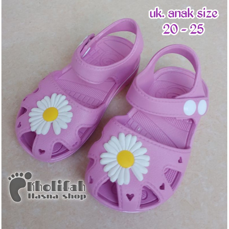 sandal anak 8bulan - 3tahun bahan karet anti licin bayi bunga matahari 20-25 cq 052e-1