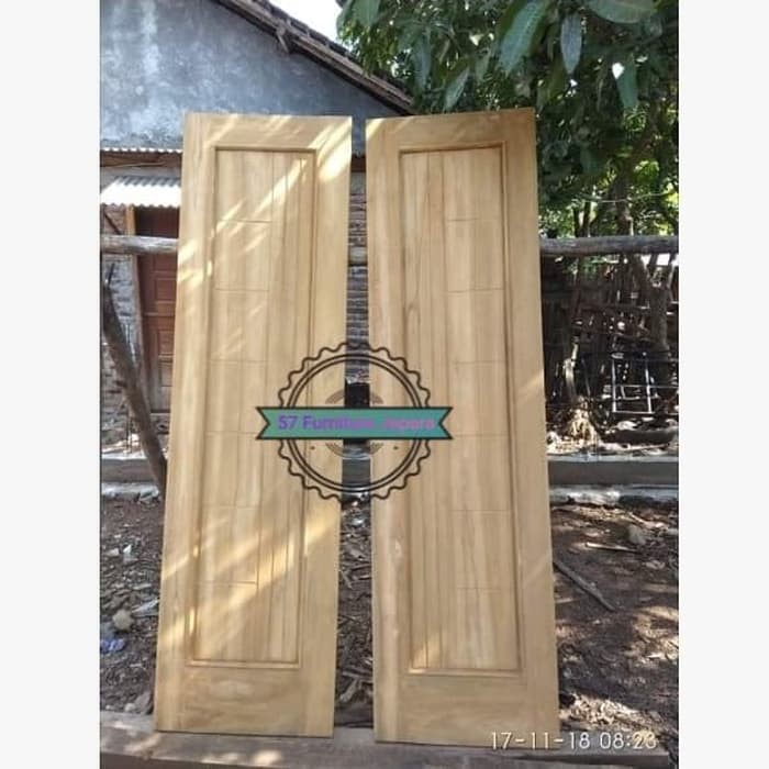 Pintu kusen rumah jati mentahan model polos