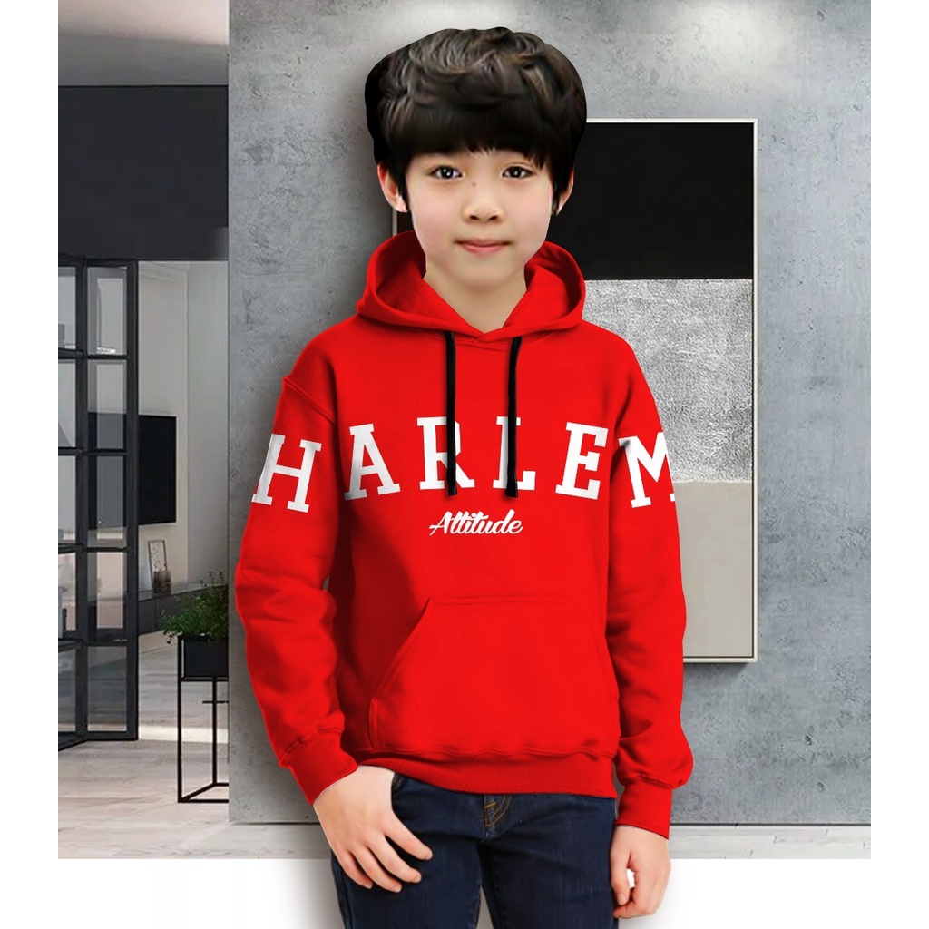 Hoodie Anak HARLEM Anak Gaming Bahan Fleece Tebal /Jaket Anak Laki Laki/Jaket Anak Terbaru/4-11 TAHUN(FLAVA_STORE)