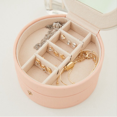 BULAT TEMPAT PERHIASAN Anting Kalung Cincin Box Travel(mini)